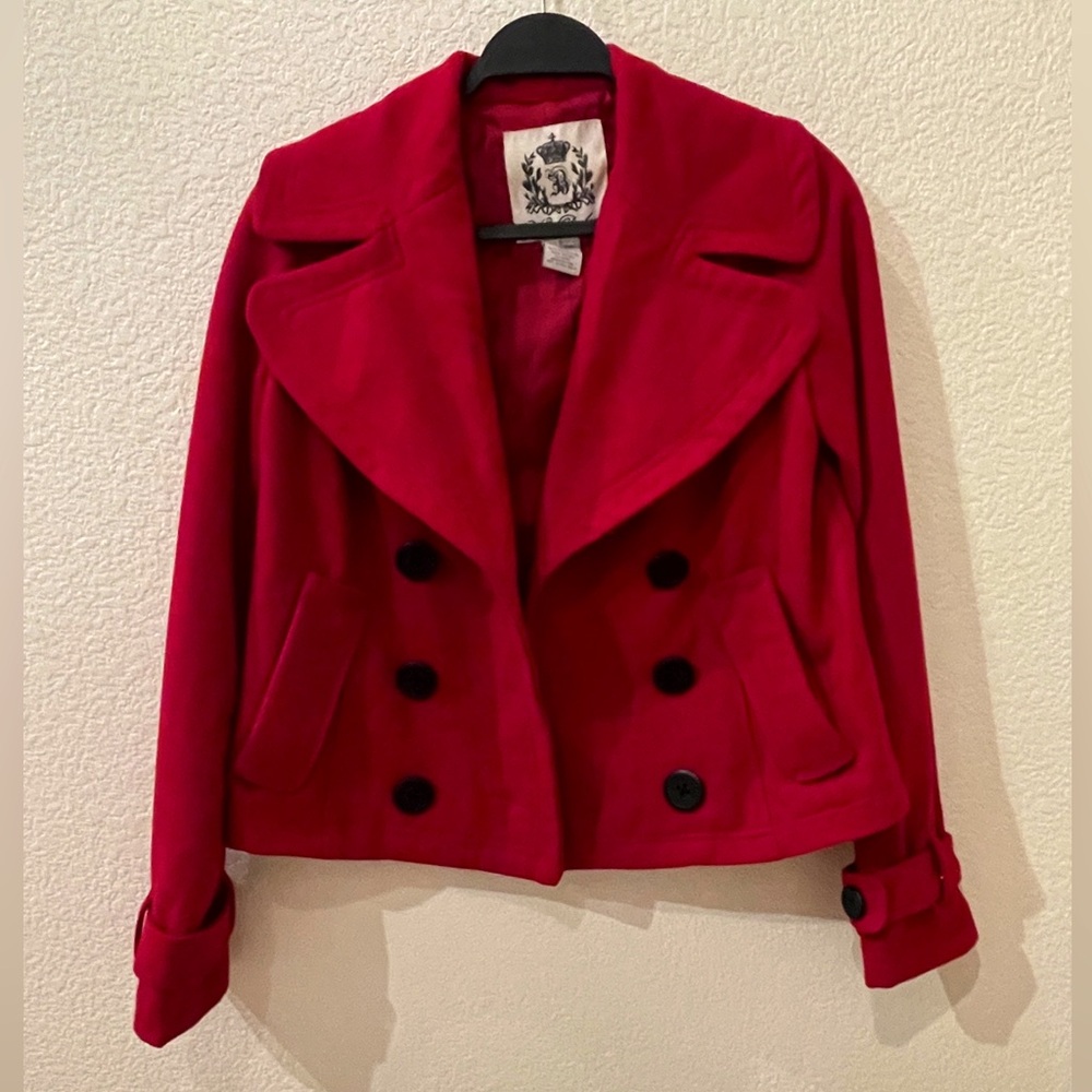 BB Dakota Women’s Red Wool Blend Coat & Jacket Size: Small